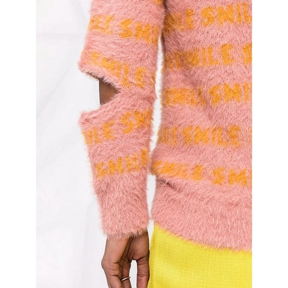 Stella McCartney Smile Spell Out Fluffy Words Cut Out Sweater - Picture 4 of 6